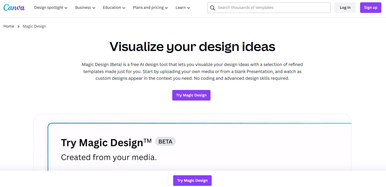 Canva Magic Design
