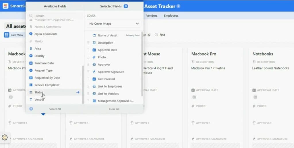 SmartSuite IT asset tracker