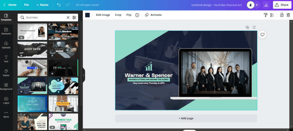canva youtube channel art